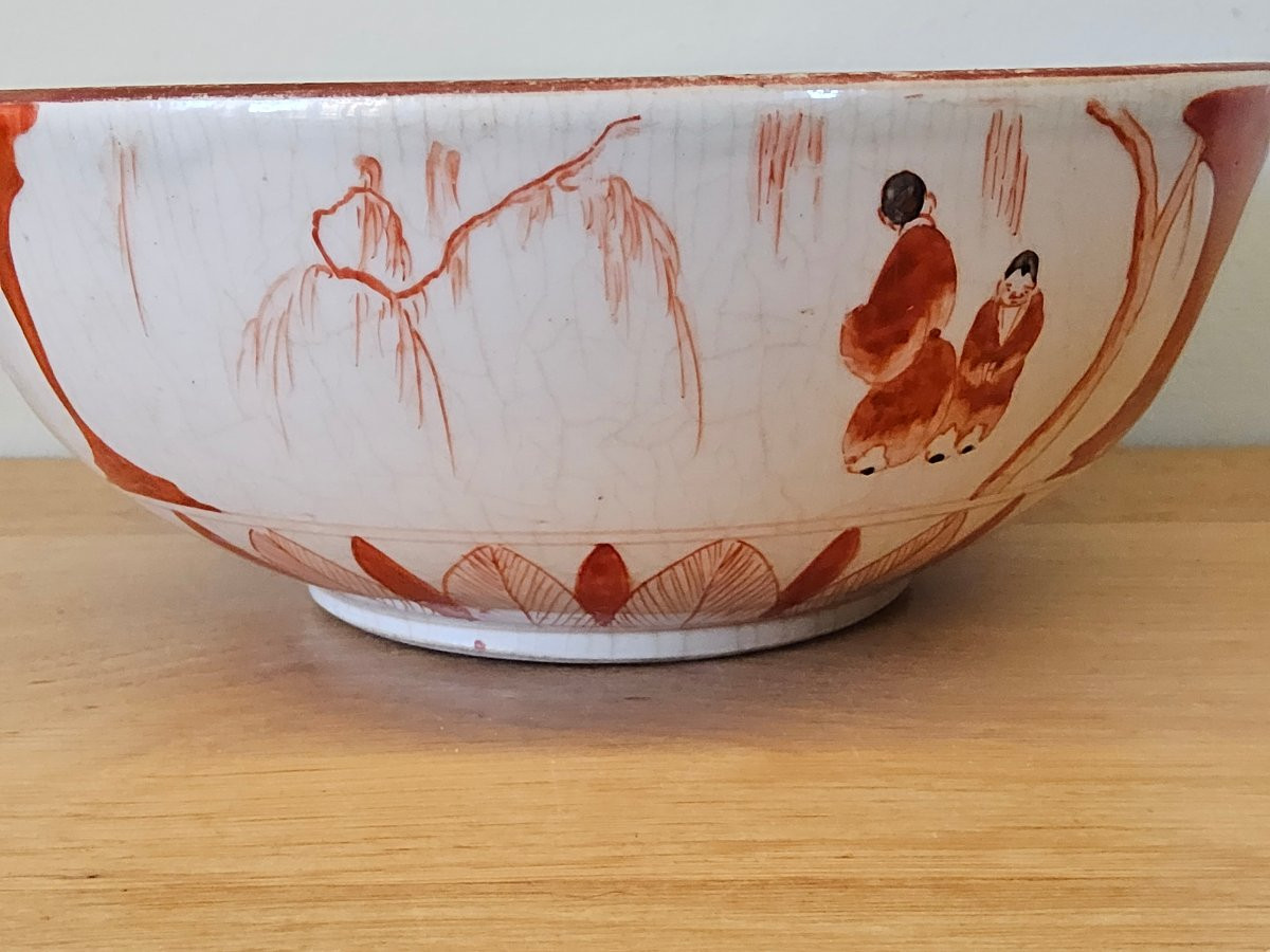 Japanese Punch Bowl From Arita Ovens.-photo-3