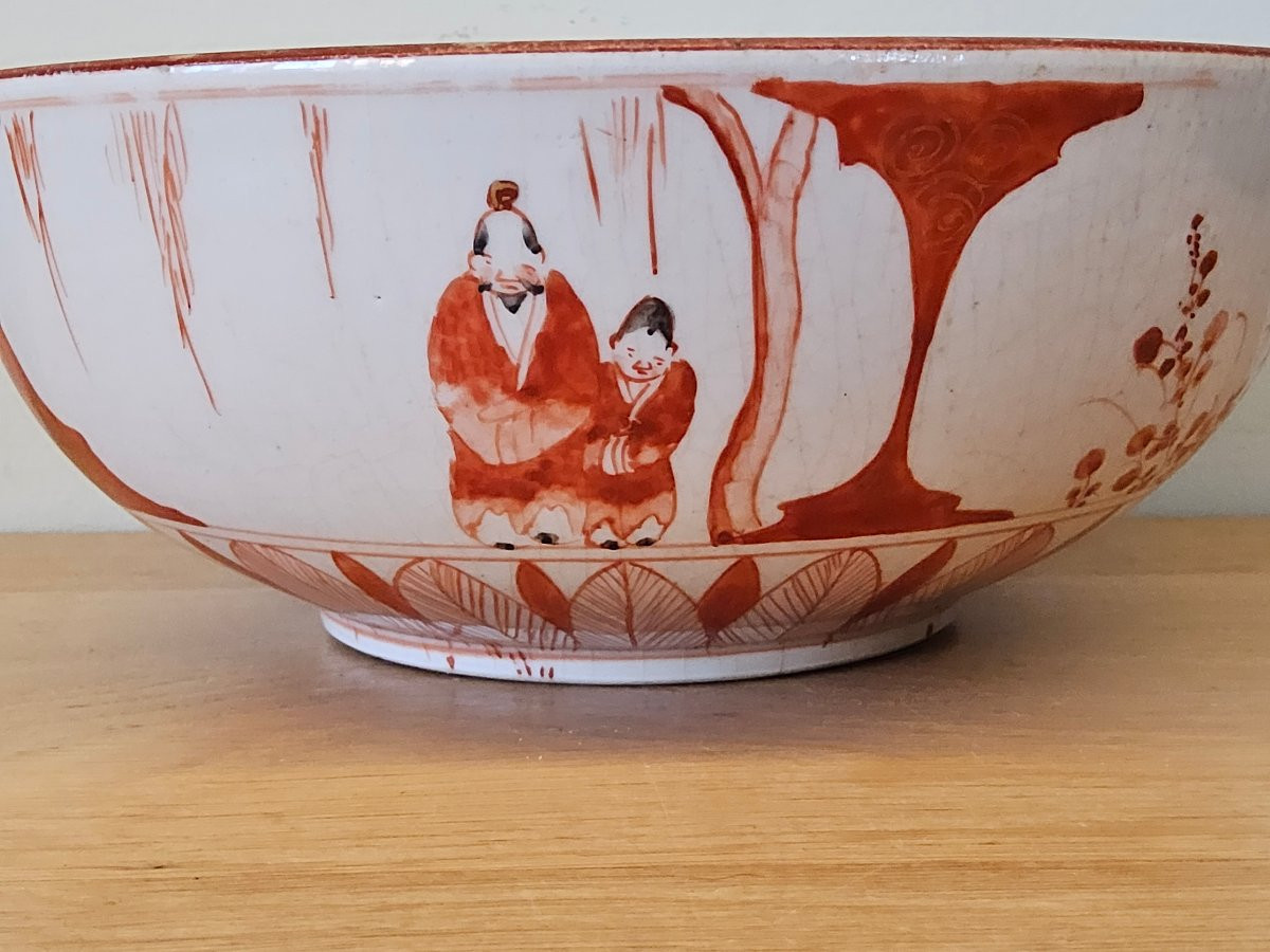 Japanese Punch Bowl From Arita Ovens.-photo-4