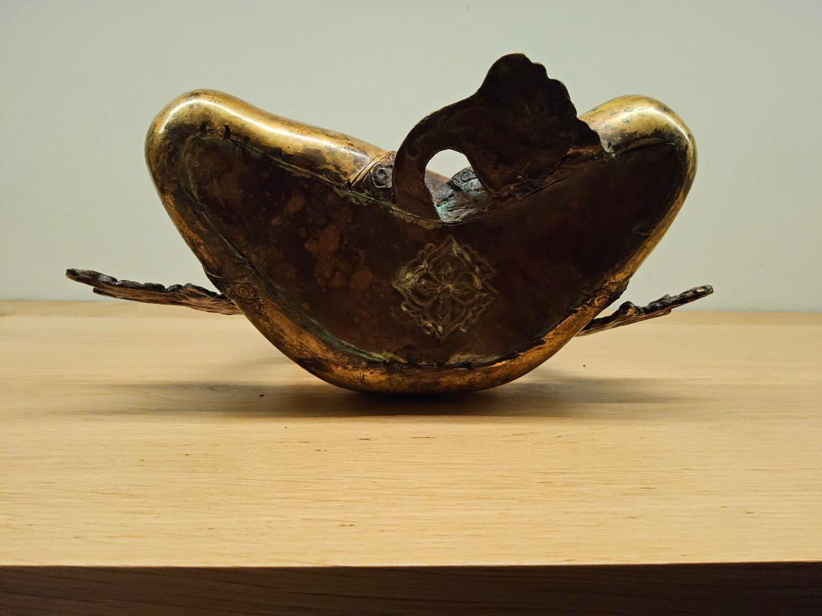 Tibetan Statue In Gilded Bronze.-photo-3