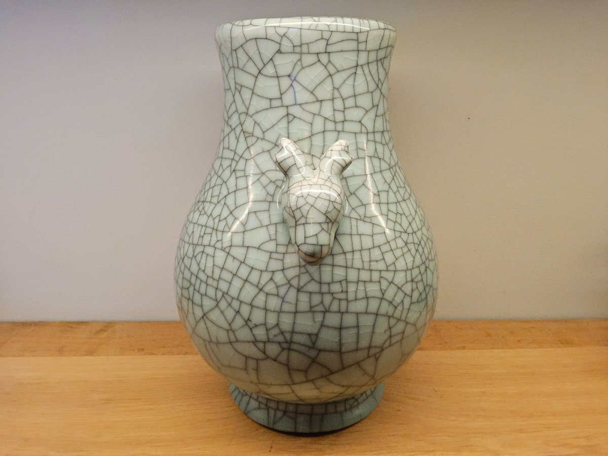 Grand vase de type "Ge" en celadon -photo-2