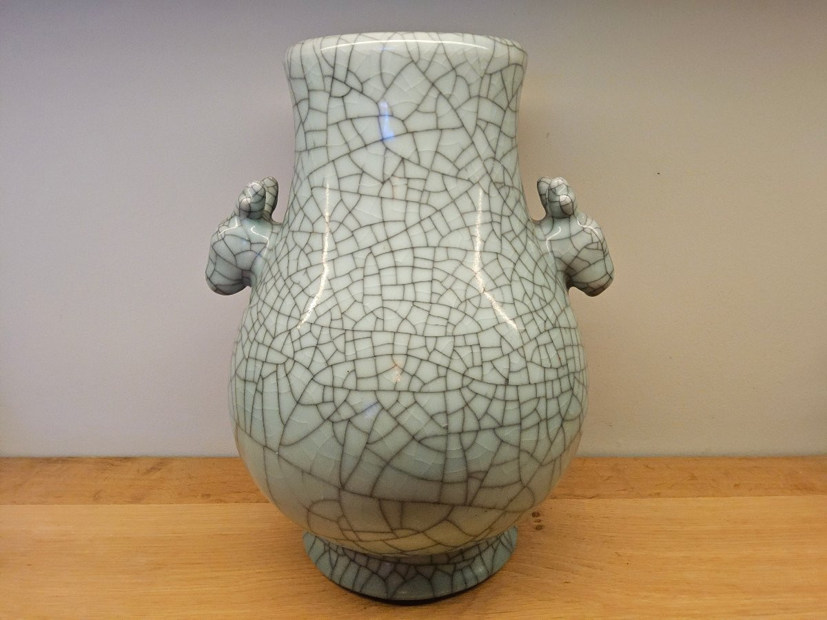 Grand vase de type "Ge" en celadon -photo-3