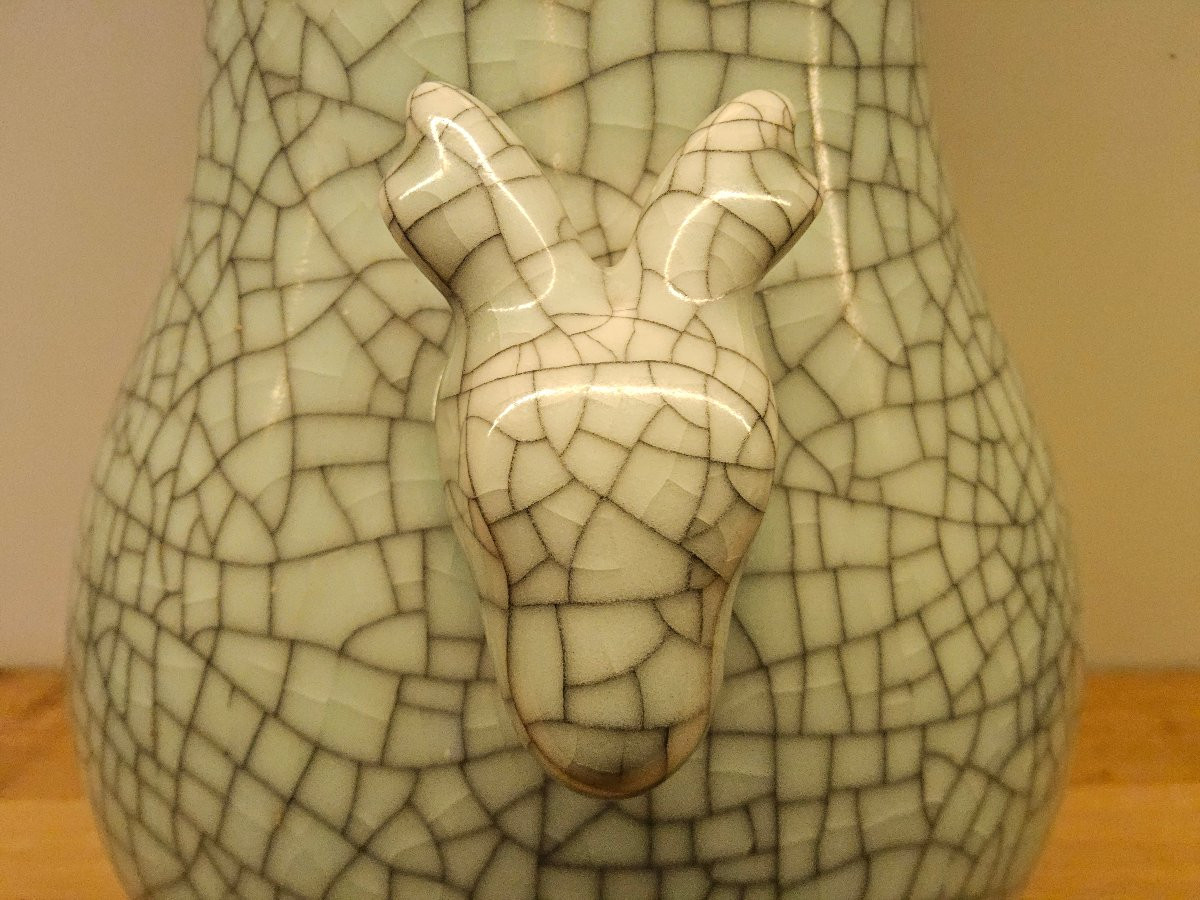 Grand vase de type "Ge" en celadon -photo-5