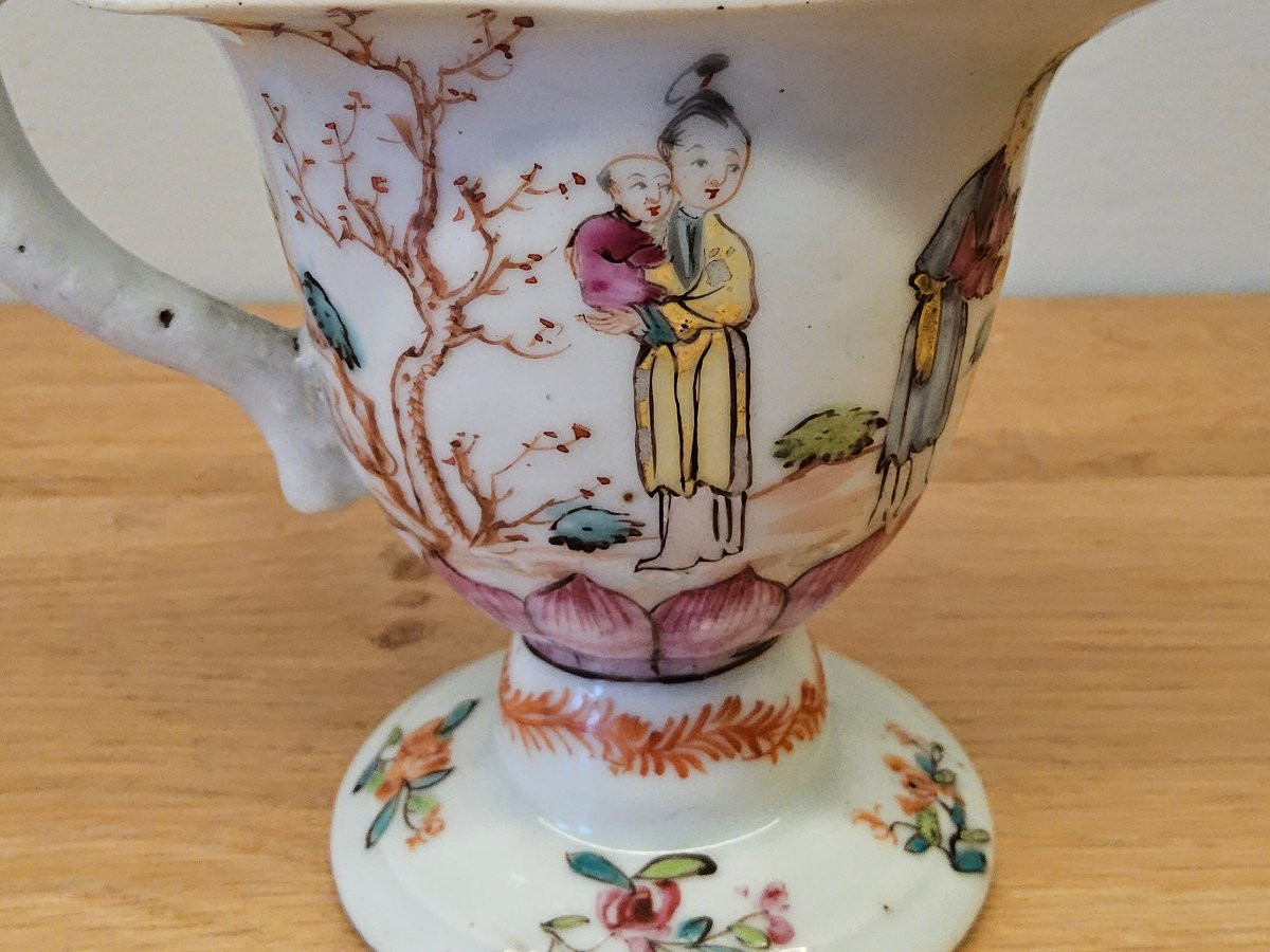 Verseuse du XVIII ème siècle. Décors aux mandarins. Époque Qianlong.(1736 - 1795).-photo-7