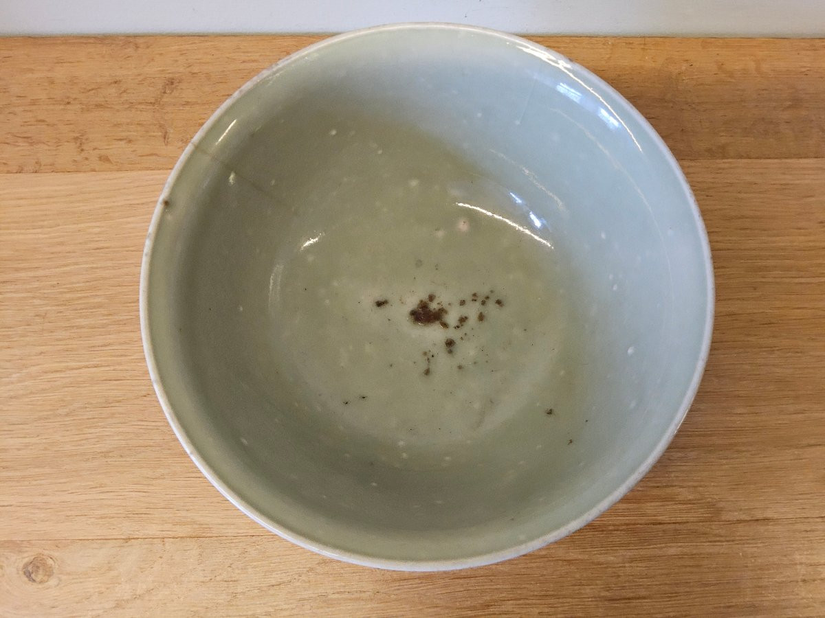 Grand bol en celadon ancien-photo-4