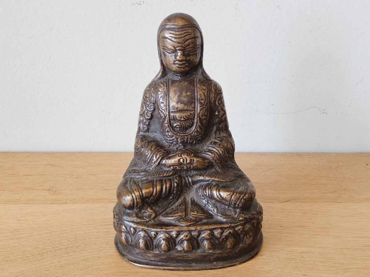 Bronze Statue Of A Tibetan Lama-photo-4