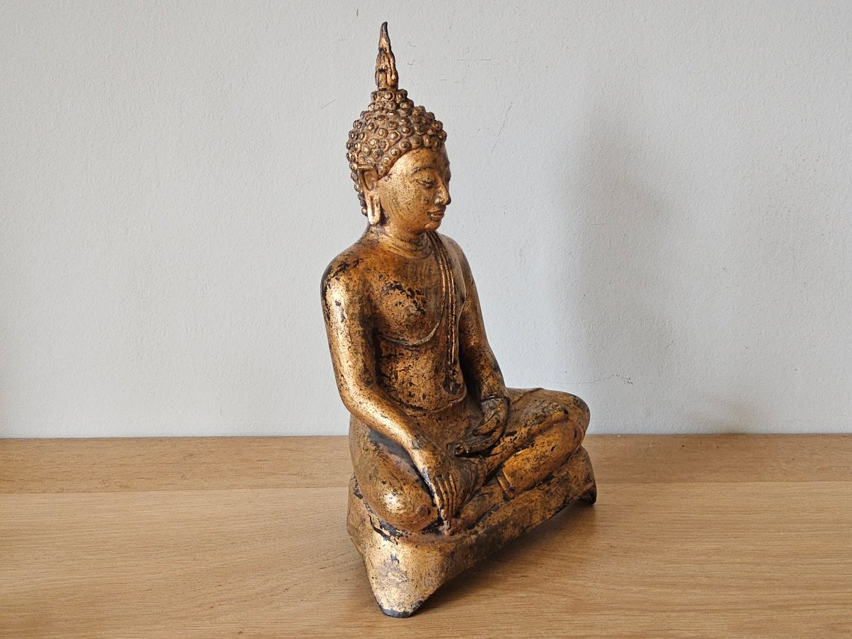 Gilded Bronze Buddha. Thailand.-photo-5