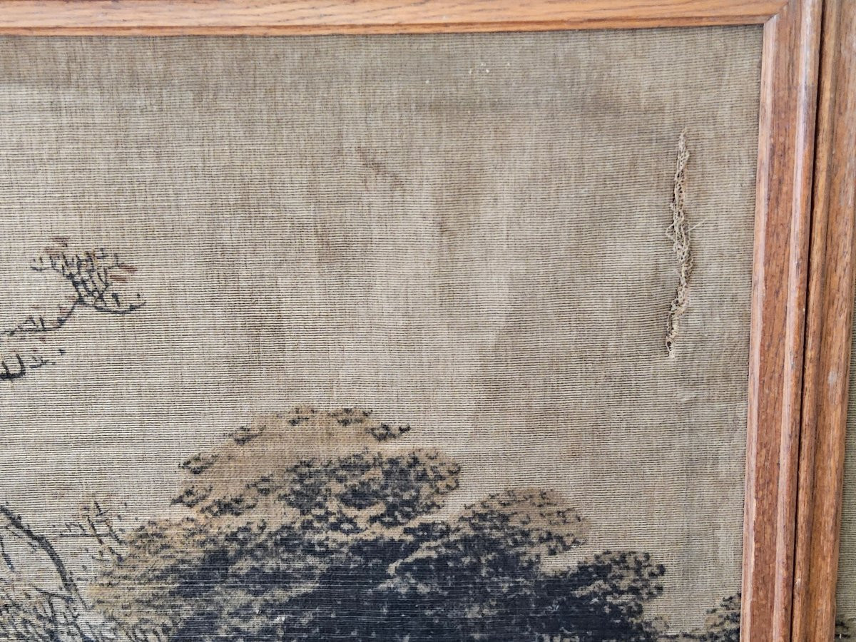 Chine, 2 panneaux muraux, peinture sur soie.-photo-3