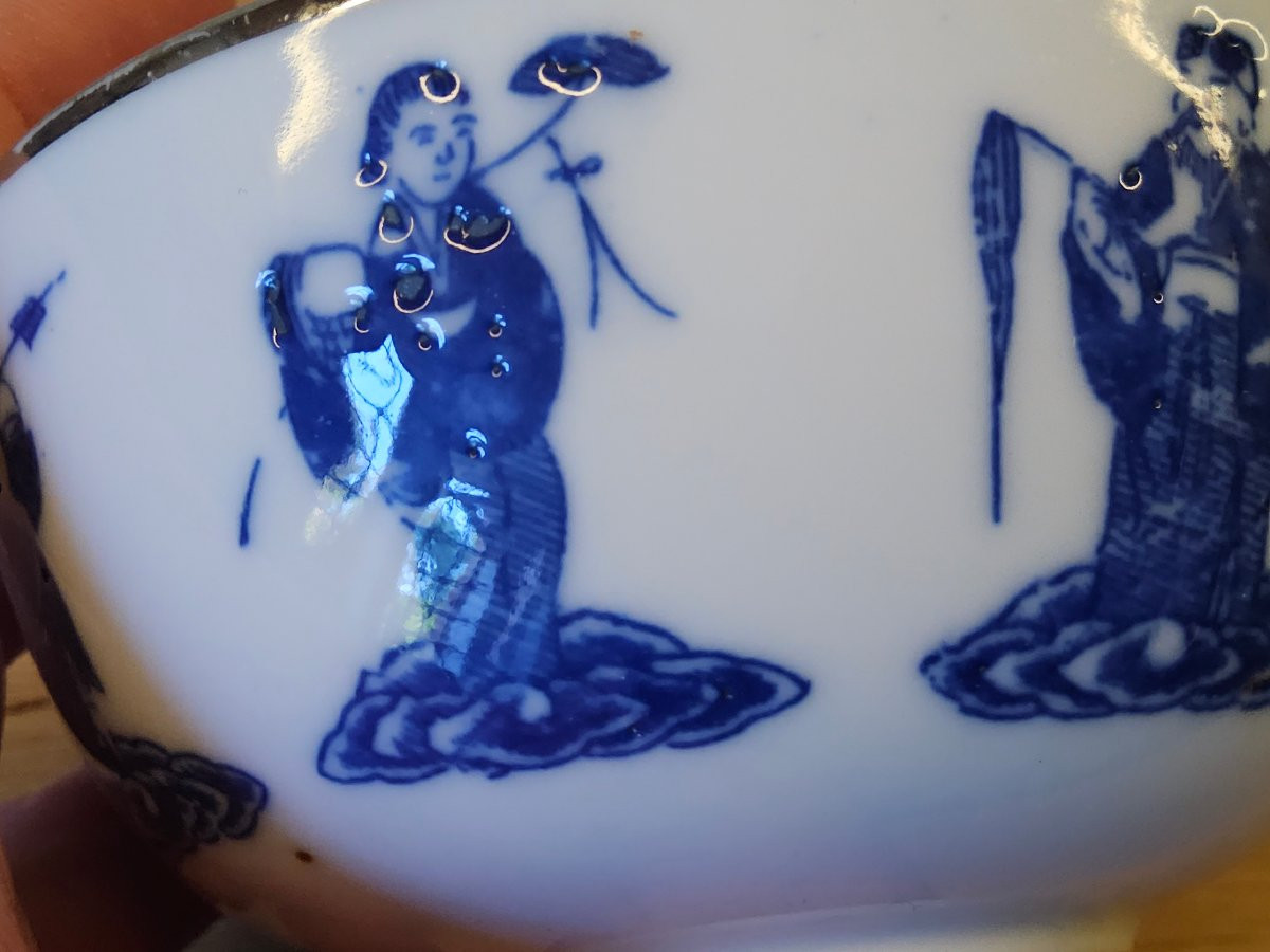 Paire de bols en porcelaine. Chine pour le Vietnam.-photo-1