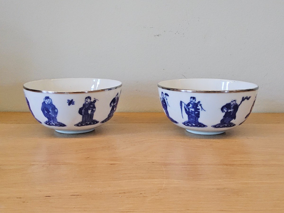 Paire de bols en porcelaine. Chine pour le Vietnam.