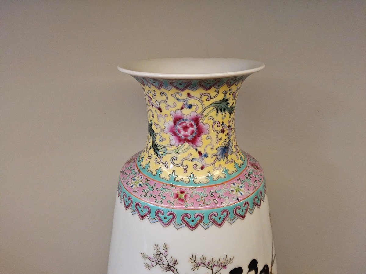 Chine. Vase de la famille rose.-photo-2