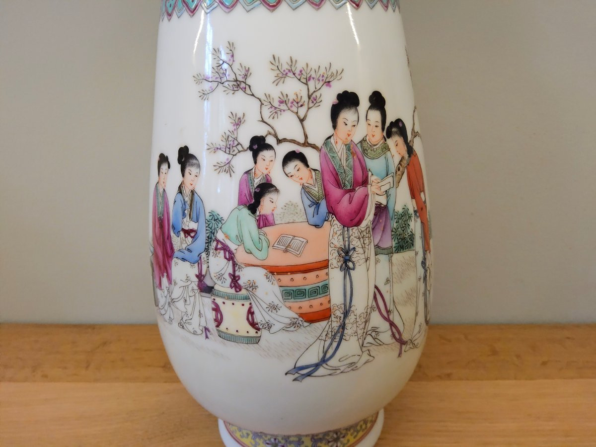 Chine. Vase de la famille rose.-photo-4