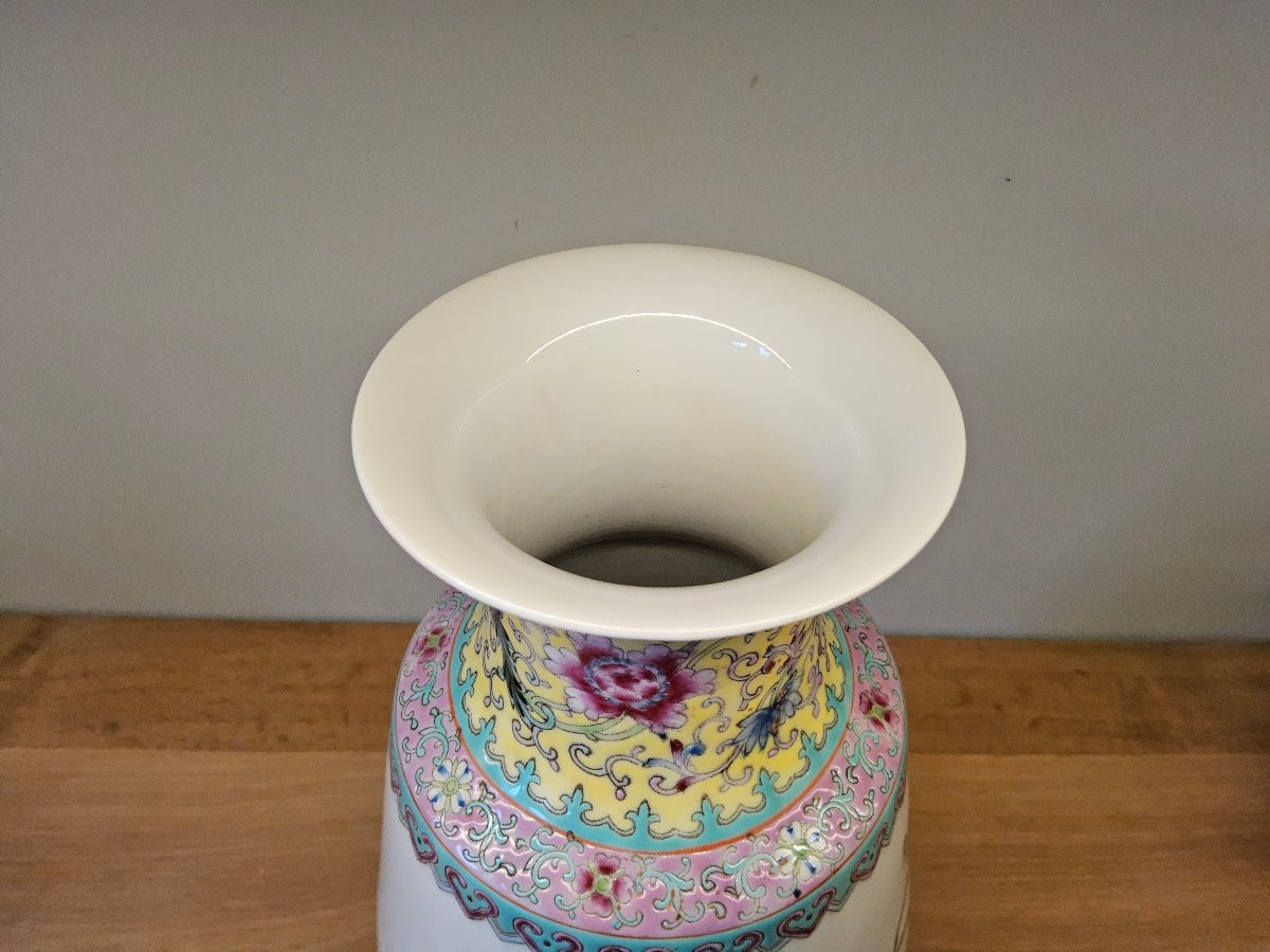 Chine. Vase de la famille rose.-photo-4