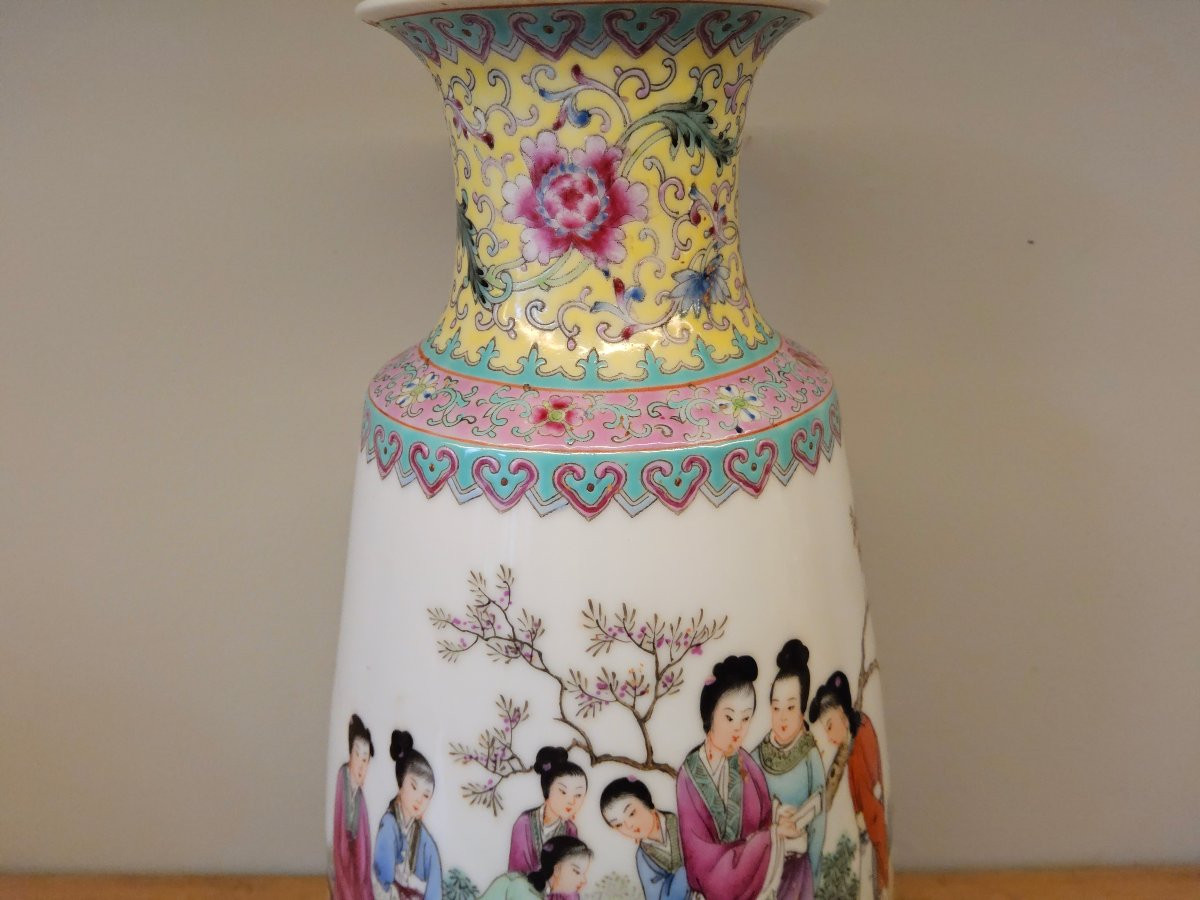 Chine. Vase de la famille rose.-photo-5