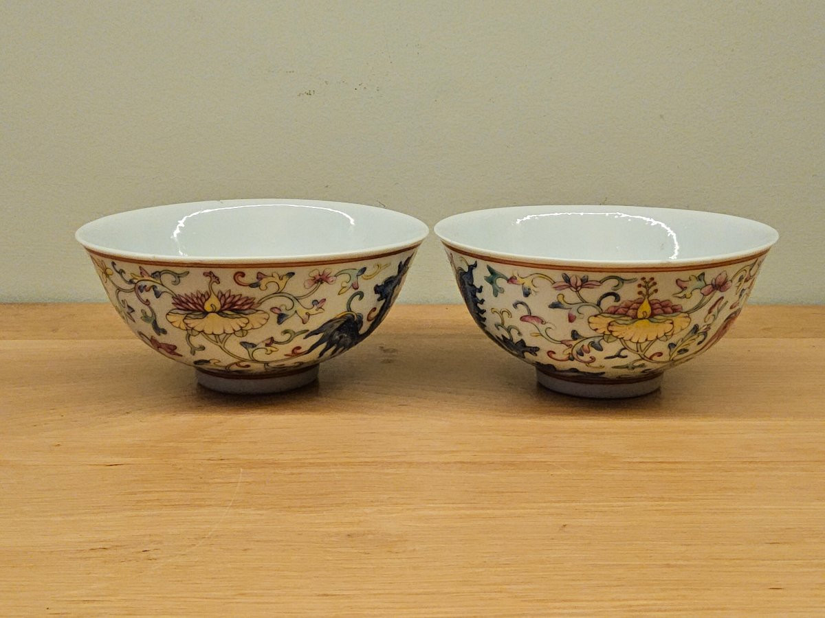 Pair Of Phoenix Bowls. China, 19th Century. Guangxu Period (1875-1908).-photo-2
