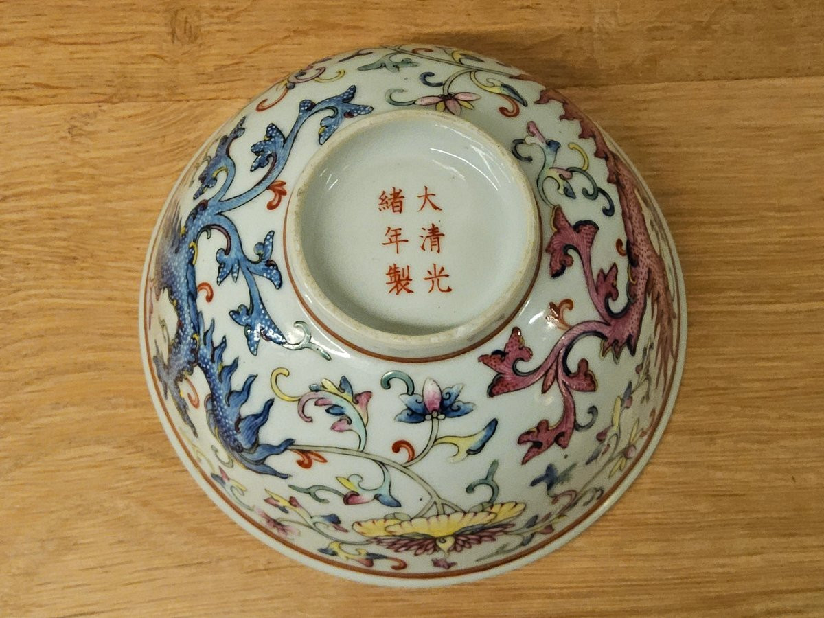 Pair Of Phoenix Bowls. China, 19th Century. Guangxu Period (1875-1908).-photo-2