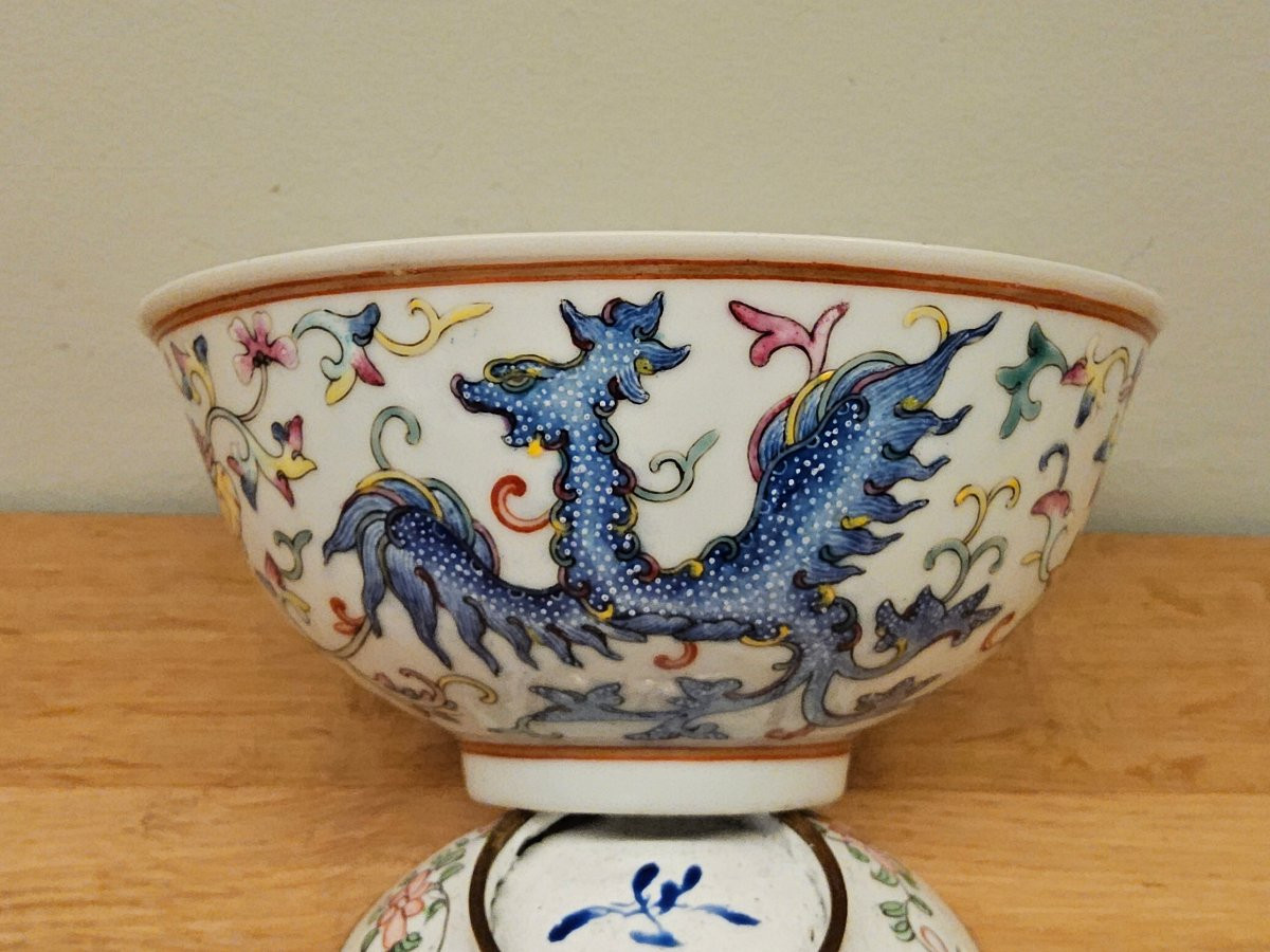 Pair Of Phoenix Bowls. China, 19th Century. Guangxu Period (1875-1908).-photo-8