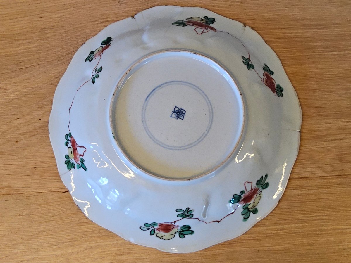 Chine. Assiette en porcelaine. Epoque Kangxi (1662-1722)-photo-3