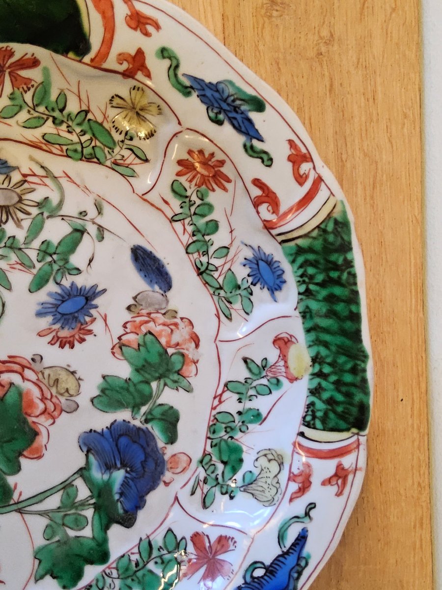Chine. Assiette en porcelaine. Epoque Kangxi (1662-1722)-photo-2