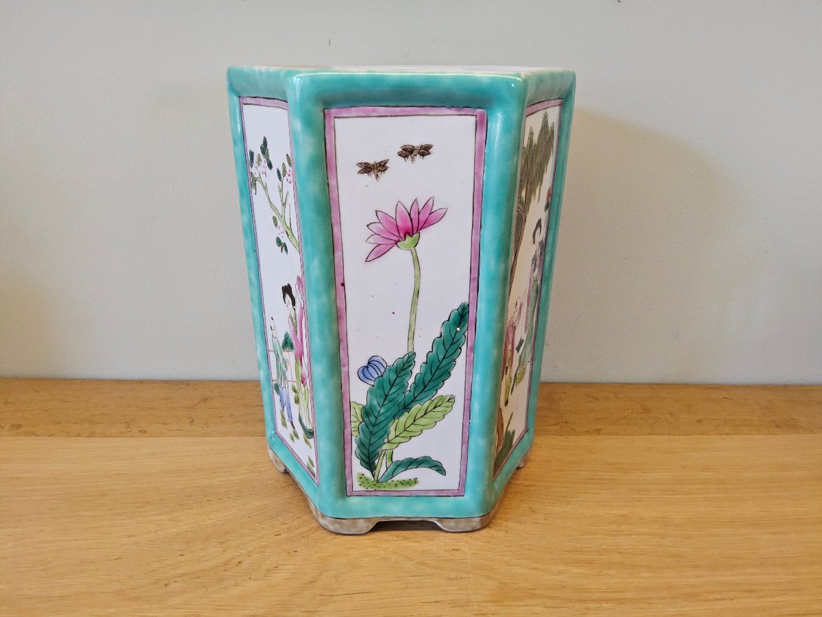 China. Large "bitong" Porcelain Brush Pot-photo-2