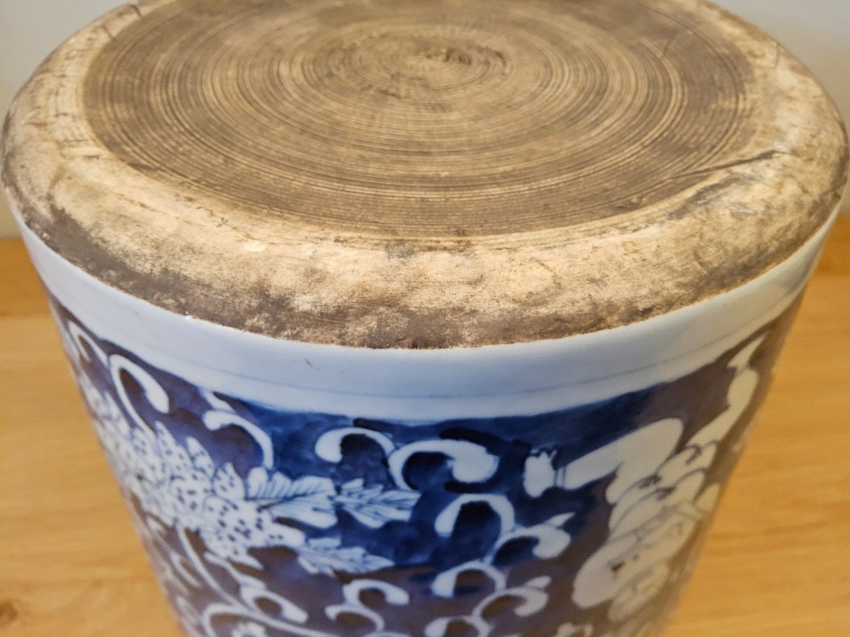 Chine. Grand lave pinceaux "bitong" en porcelaine du XIX ème siècle-photo-6
