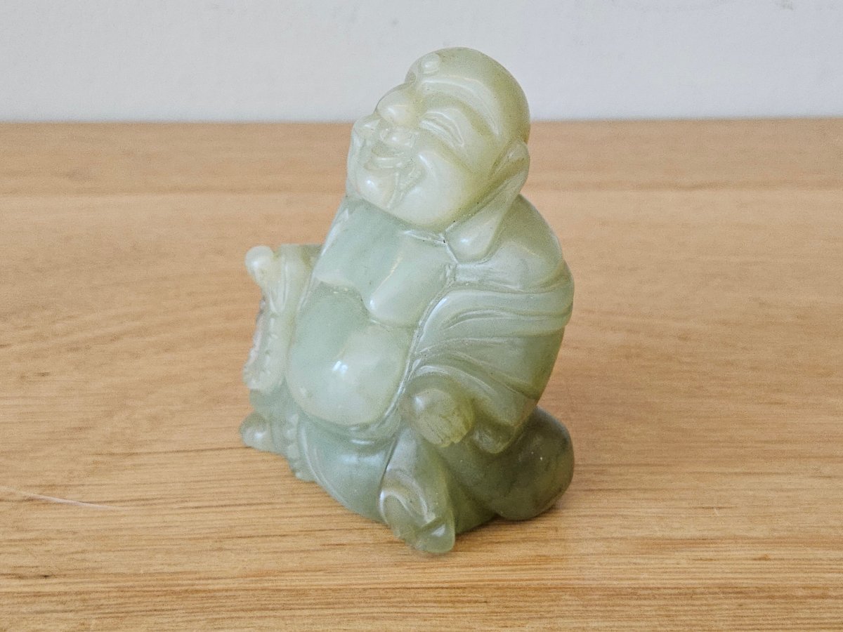 Chine. Bouddha en jade céladon-photo-3