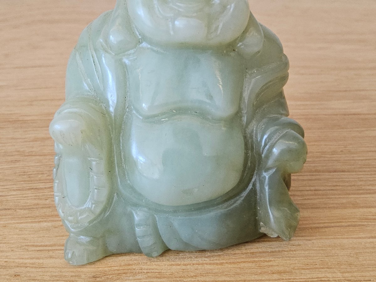 Chine. Bouddha en jade céladon-photo-3