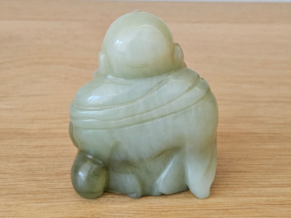 Chine. Bouddha en jade céladon-photo-4