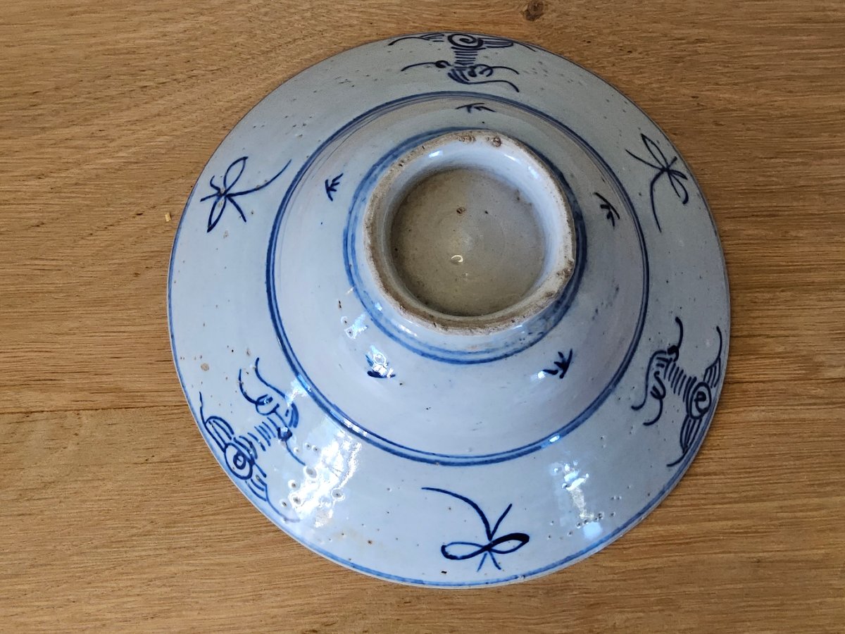 Chine. Paire de bols "blanc bleu" du XIX ème siècle.-photo-2