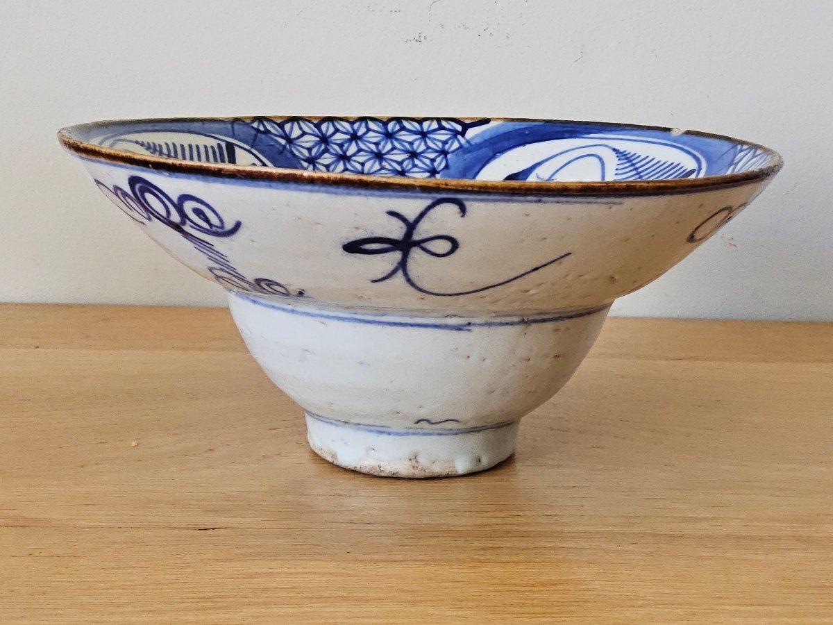 Chine. Paire de bols "blanc bleu" du XIX ème siècle.-photo-6
