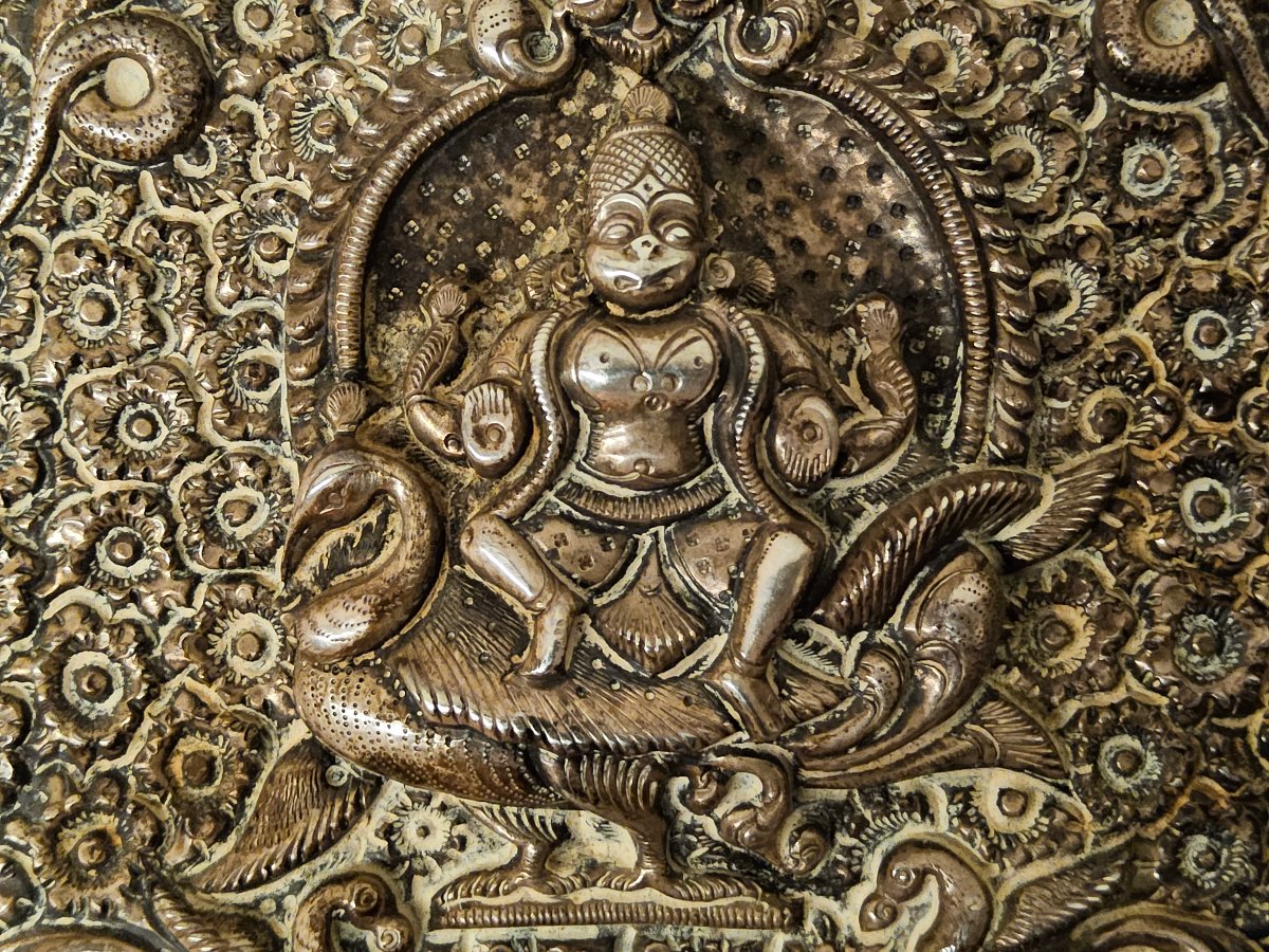 India. 18th-century Solid Silver Case.-photo-8
