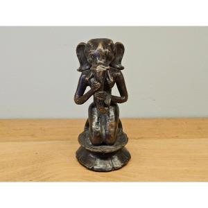 Ganesha en bronze ancien 