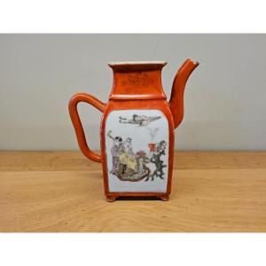 Théière chinoise en porcelaine, époque Guangxu