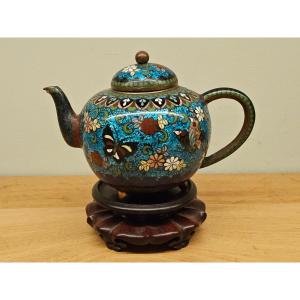 19th Century Cloisonné Bronze Teapot