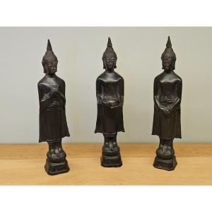 19th Century Bronze Buddhist Triad
