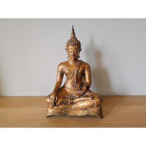 Bouddha en bronze doré. Thaïlande.