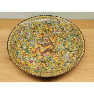 Chinese Plate With 9 Dragons