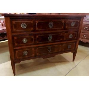 Commode Louis XVI Marquetée 19ème 