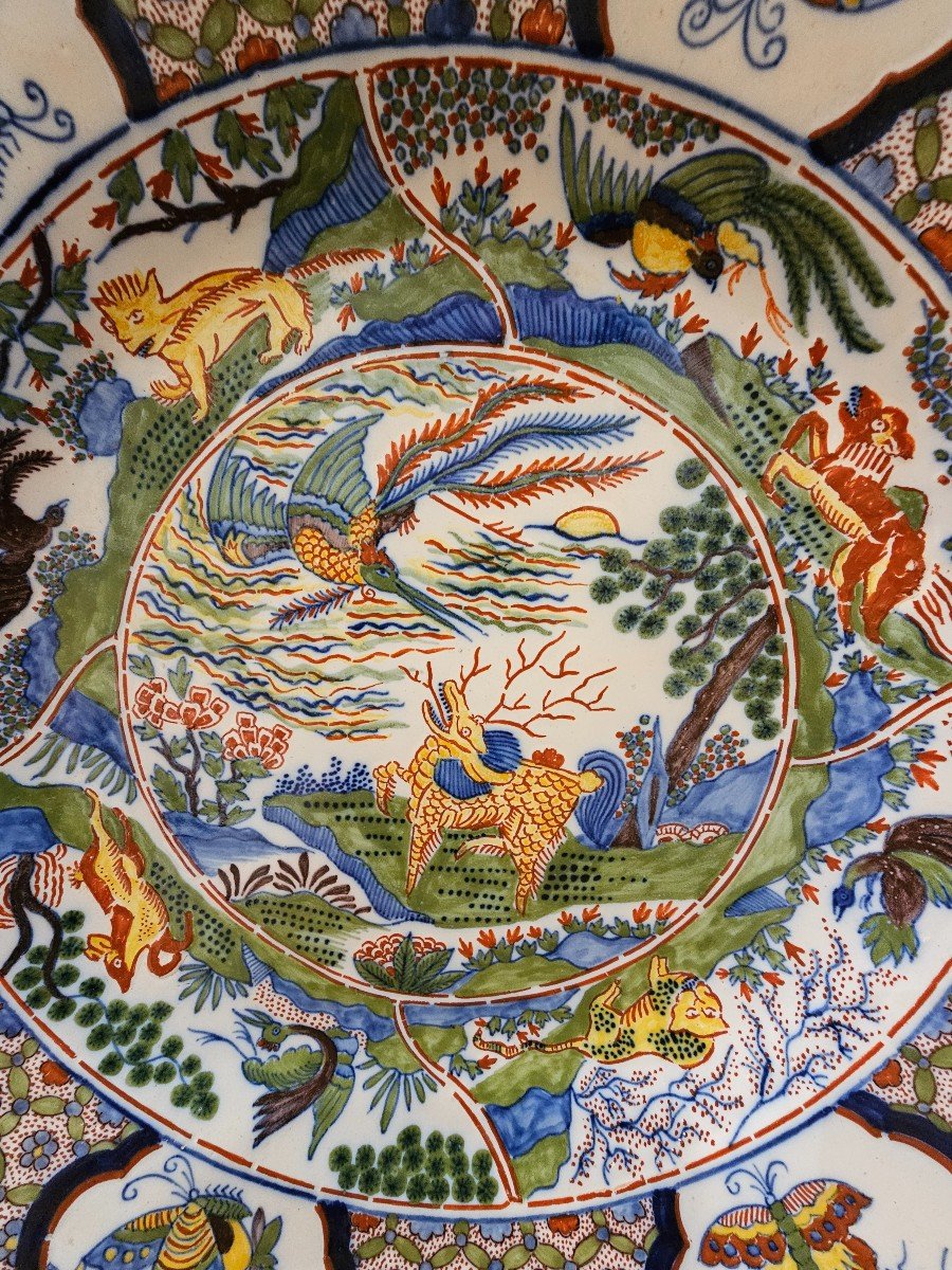 Delft. Plat En Faïence De Delft. Signé Roos.-photo-1