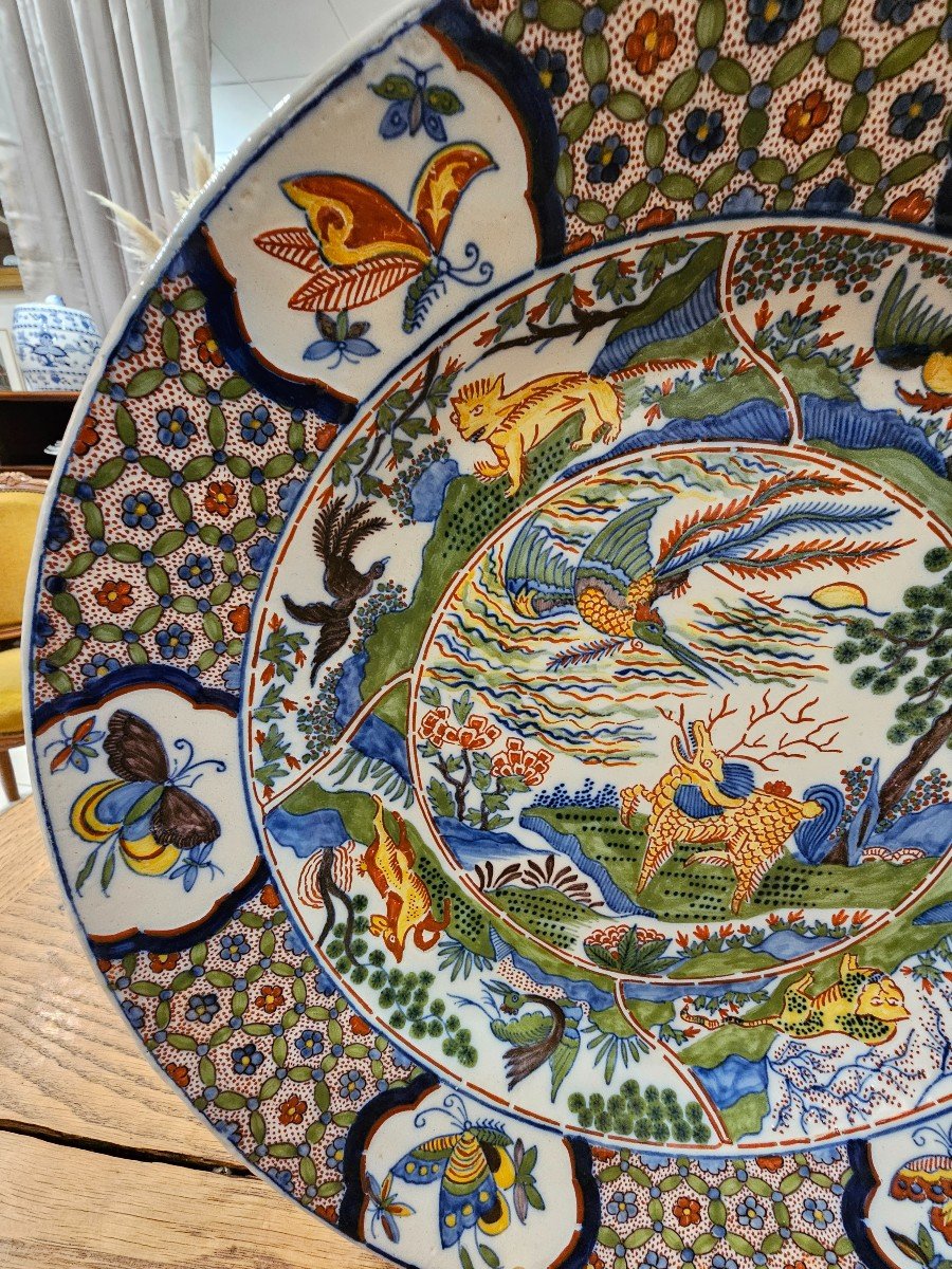 Delft. Plat En Faïence De Delft. Signé Roos.-photo-2