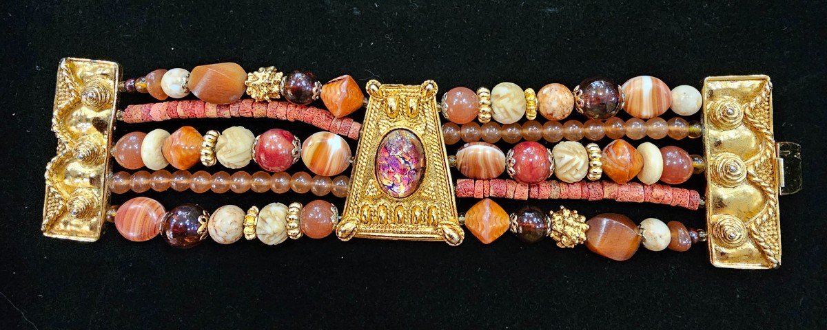 Bracelet vintage créé et signé Marie-Victoire Kamer. Paris.-photo-1