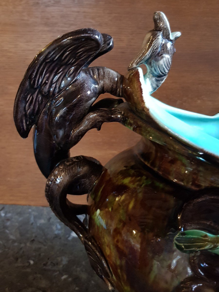 Slip Planter With Stylized Chimera Holds.-photo-2