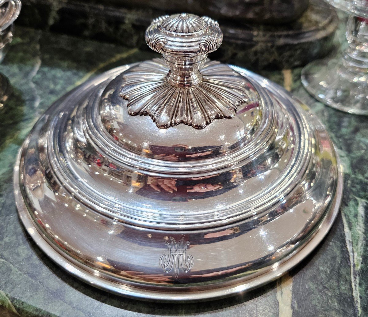 Limousin & Strain. Vegetable Dish In Solid Silver.-photo-3