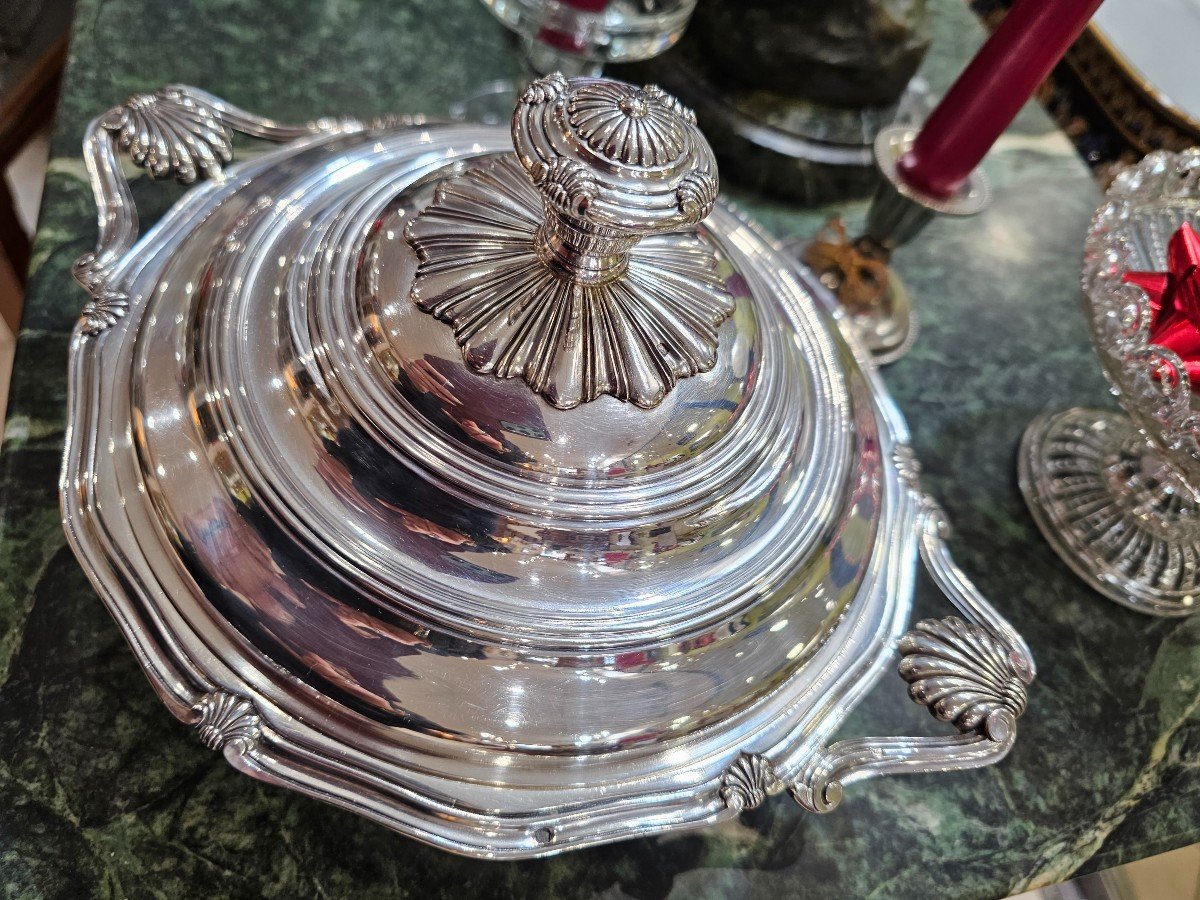 Limousin & Strain. Vegetable Dish In Solid Silver.-photo-7