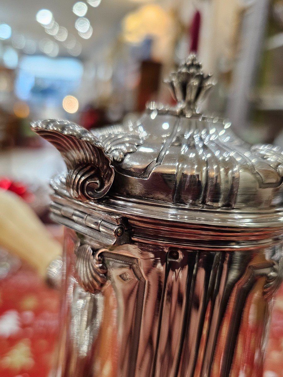 Limousin & Strain. Solid Silver Coffee Pot.-photo-1