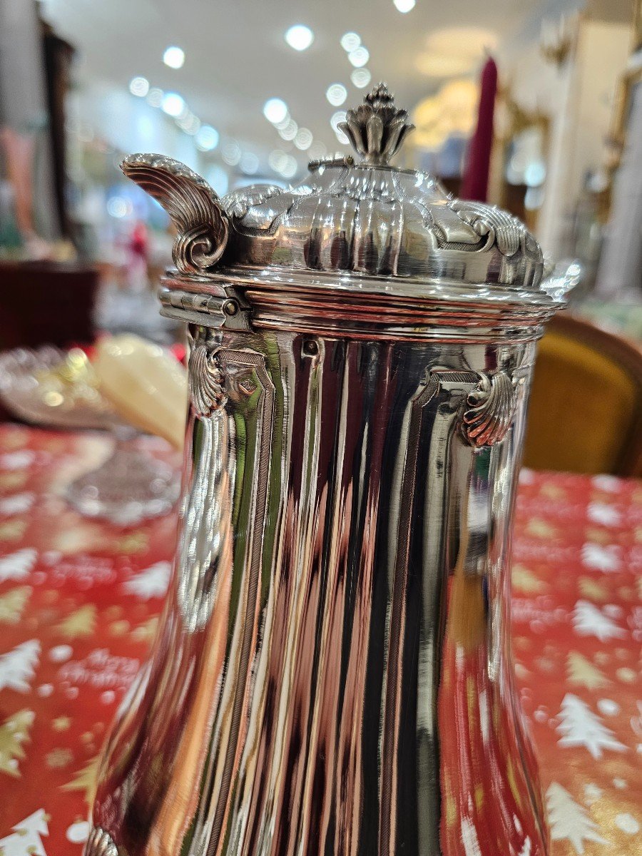 Limousin & Strain. Solid Silver Coffee Pot.-photo-7