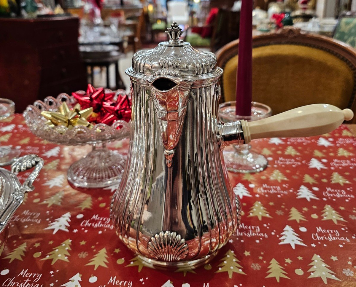 Limousin & Strain. Solid Silver Coffee Pot.