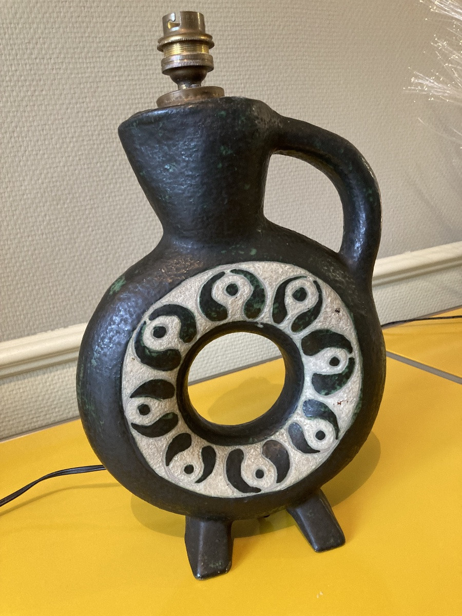 PIED DE LAMPE JACQUES SAGAN VALLAURIS-photo-4