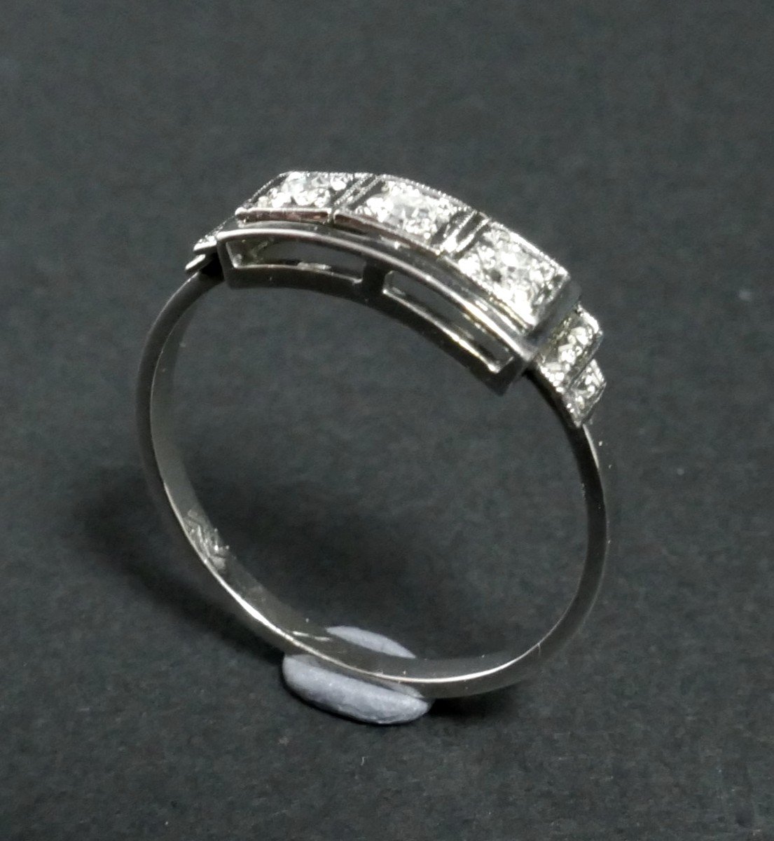 Art Deco Ring Diamonds, White Gold And Platinum.-photo-3