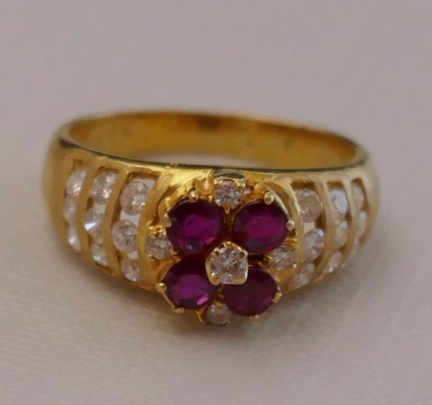 Ruby And Diamond Ring.