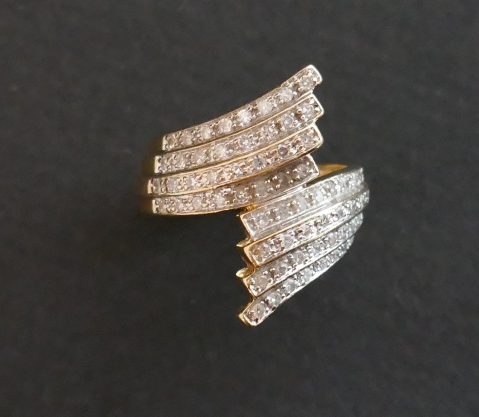 Diamond Ring, 18 Carat Yellow Gold.-photo-2